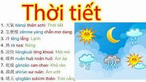 Nói Về Thời Tiết Tiếng Trung